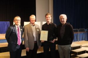 Marco receiving his Service Above Self Award